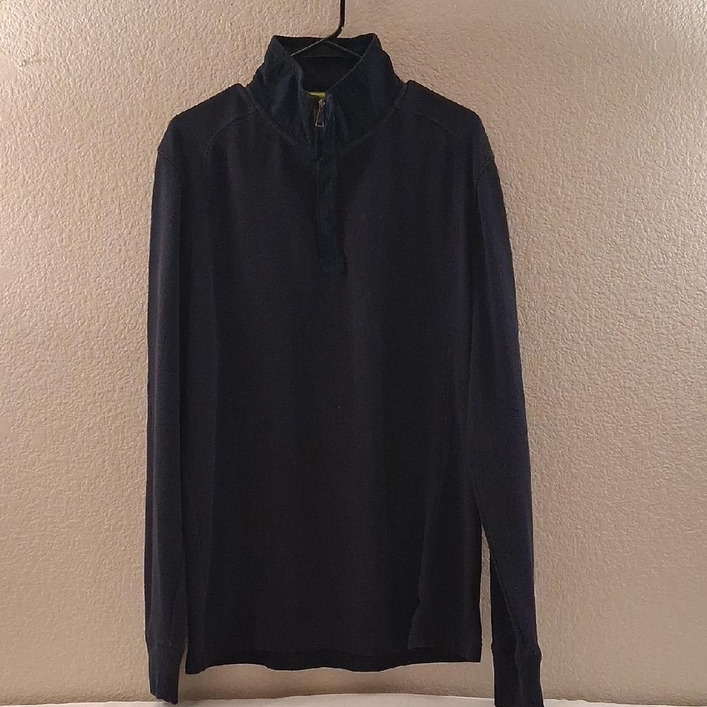 Vintage Bannana Republic V Neck Zippup Long Sleeve Pull Over